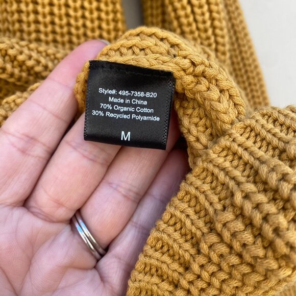 Jenni Kayne Fisherman Organic Cotton Blend Sweater Mustard Yellow - Picture 7 of 14